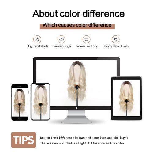 26 Inches Long Blonde Wigs for Women Natural Synthetic Hair Ombre Blonde Wig with Dark Roots Synthetic Wig Loose Wavy Wigs Heat Resistant