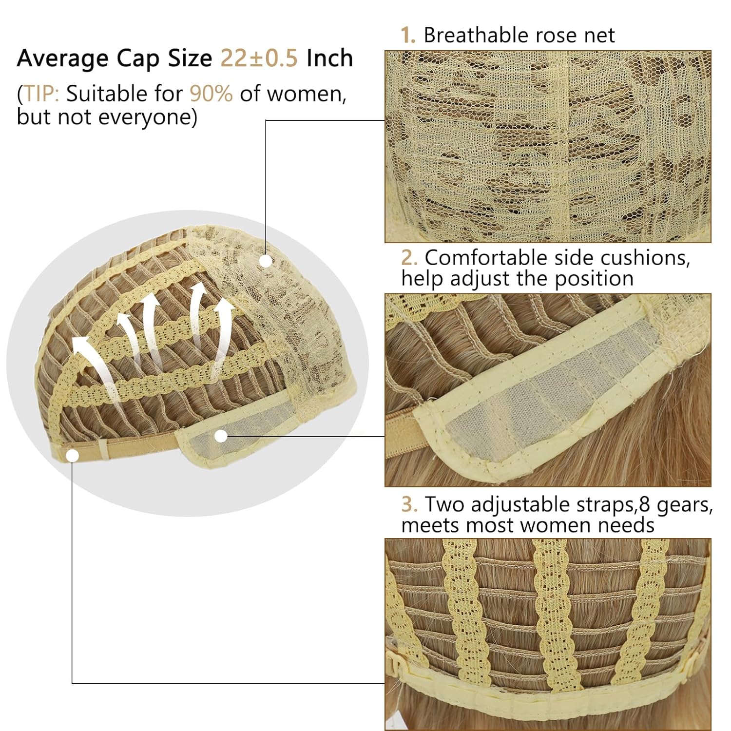 Short Blonde Bob Wigs for White Women Blonde Highlight Pixie Bob Wig with Bangs Layered Straight Bob Synthetic Hair Replacement Wigs for Daily Party Use